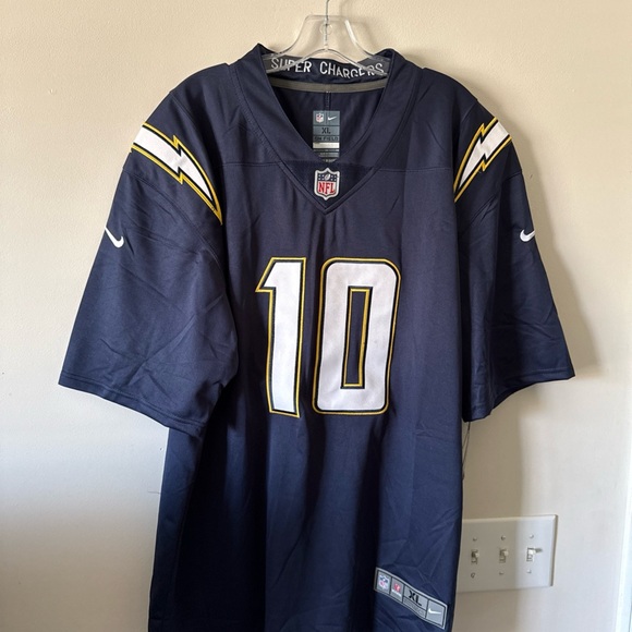 Nike Navy and White Men's Jersey - Picture 1 of 5